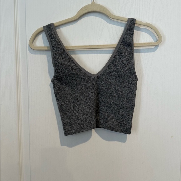 Colsie Tops - Colsie Dark Gray Cropped tank/bra